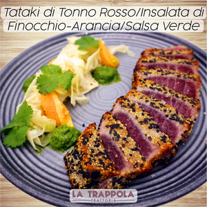 Plat : Tataki de Thon Rouge en Croûte de Sésame